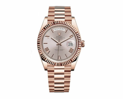 Rolex Day-Date 228235 AR Rose Gold Wrapped Rhodium Dial Replica